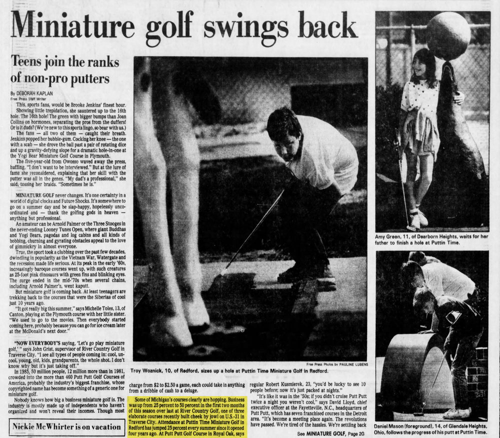 River Country Golf (Bay Golf) - Aug 18 1986 Article (newer photo)
